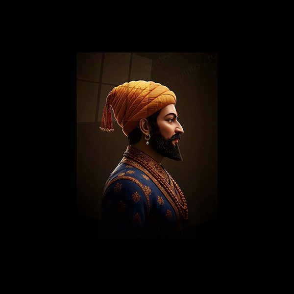 Chhatrapati Shivaji Maharaj Metal Frame | Warrior King Wall Art | Metal Frame 01