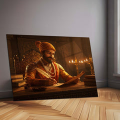Chhatrapati Shivaji Maharaj Metal Frame | Warrior King Wall Art | Metal Frame 09