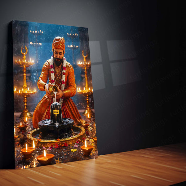 Chhatrapati Shivaji Maharaj Metal Frame | Warrior King Wall Art | Metal Frame 02