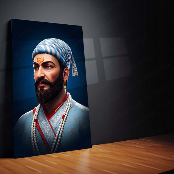 Chhatrapati Shivaji Maharaj Metal Frame | Warrior King Wall Art | Metal Frame 03
