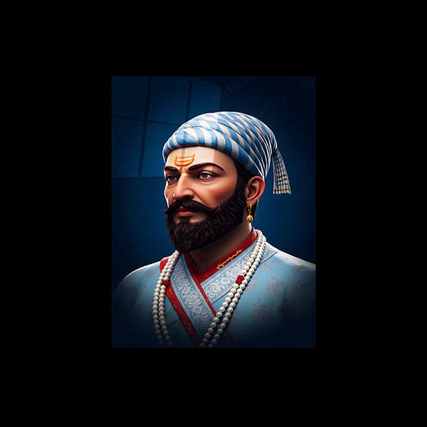 Chhatrapati Shivaji Maharaj Metal Frame | Warrior King Wall Art | Metal Frame 03