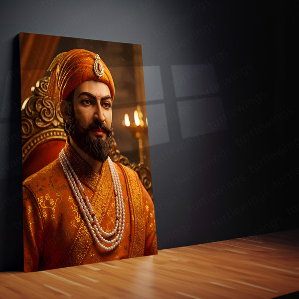 Chhatrapati Shivaji Maharaj Metal Frame | Warrior King Wall Art | Metal Frame 08
