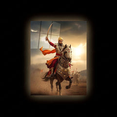 Chhatrapati Shivaji Maharaj Metal Frame | Warrior King Wall Art | Metal Frame 07