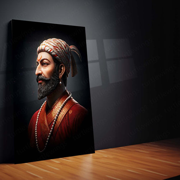 Chhatrapati Shivaji Maharaj Metal Frame | Warrior King Wall Art | Metal Frame 04