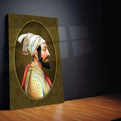 Chhatrapati Shivaji Maharaj Metal Frame - Honoring the Great Maratha Leader 2 - TURTLEWINGS 