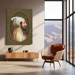 Chhatrapati Shivaji Maharaj Metal Frame - Honoring the Great Maratha Leader 2 - TURTLEWINGS 