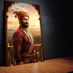 Chhatrapati Shivaji Maharaj Metal Frame | Warrior King Wall Art | Metal Frame 12