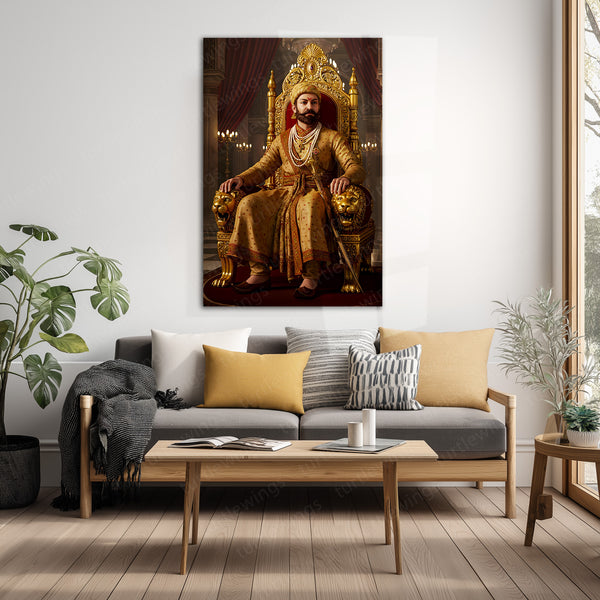Chhatrapati Shivaji Maharaj Metal Frame | Warrior King Wall Art | Metal Frame 13