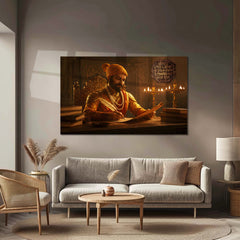 Chhatrapati Shivaji Maharaj Metal Frame | Warrior King Wall Art | Metal Frame 09