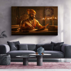 Chhatrapati Shivaji Maharaj Metal Frame | Warrior King Wall Art | Metal Frame 09