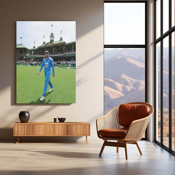 Shubman Gill | Rising Star of Indian Cricket Metal Frame  Elegance, Focus & Modern Cricket Excellence Wall Art