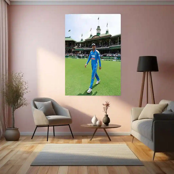 Shubman Gill | Rising Star of Indian Cricket Metal Frame  Elegance, Focus & Modern Cricket Excellence Wall Art