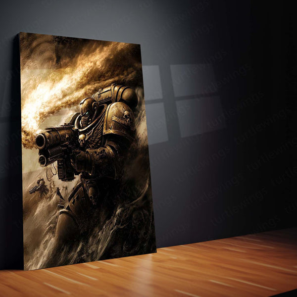 Warhammer 40k  | Epic Battle Scene Metal Poster | HD Metal Wall Frame for Gamers & Collectors 05