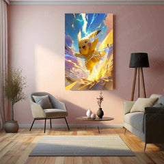 Pikachu Pokémon Metal Poster – Brilliant Burst of Lightning in HD - TURTLEWINGS 