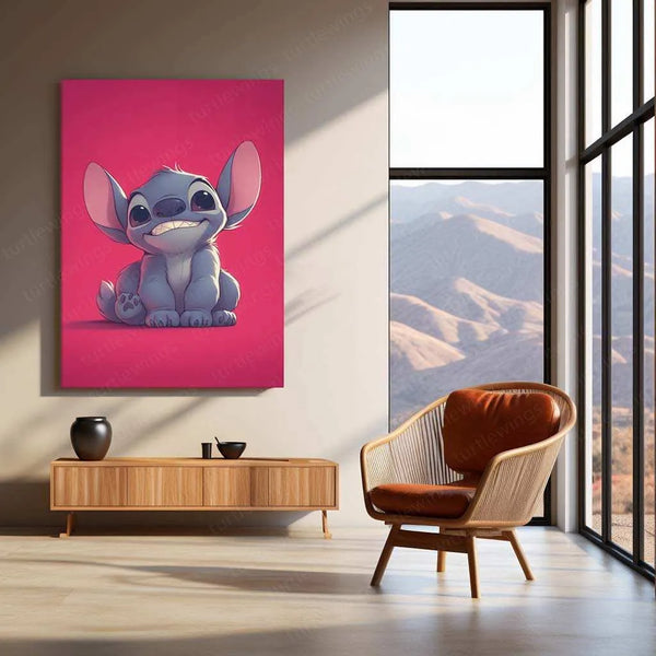Japanese Art of Stitch – Cinematic Minimalist Disney Poster - TURTLEWINGS 