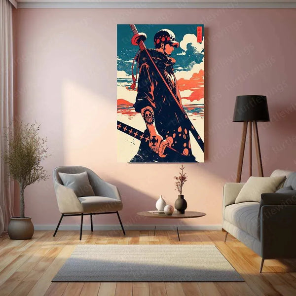 Traffalgar D Water Law Metal Poster One Piece - TURTLEWINGS 