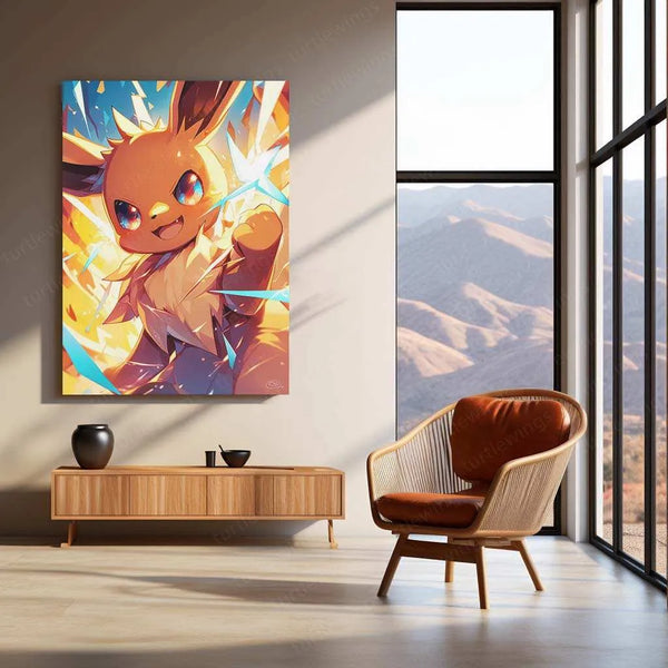 Eevee Metal Poster – Fierce & Determined Portrait in HD DesignEevee Metal Poster – Fierce & Determined Portrait in HD Design - TURTLEWINGS 