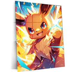 Eevee Metal Poster – Fierce & Determined Portrait in HD DesignEevee Metal Poster – Fierce & Determined Portrait in HD Design - TURTLEWINGS 