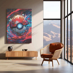 Master Ball Metal Poster – Iconic Pokémon Symbol in HD Design - TURTLEWINGS 