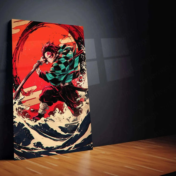 Tanjiro Kamado Metal Poster – Demon Slayer Wall Art for Anime Fans - TURTLEWINGS 