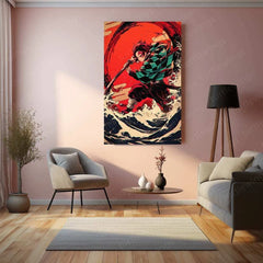 Tanjiro Kamado Metal Poster – Demon Slayer Wall Art for Anime Fans - TURTLEWINGS 