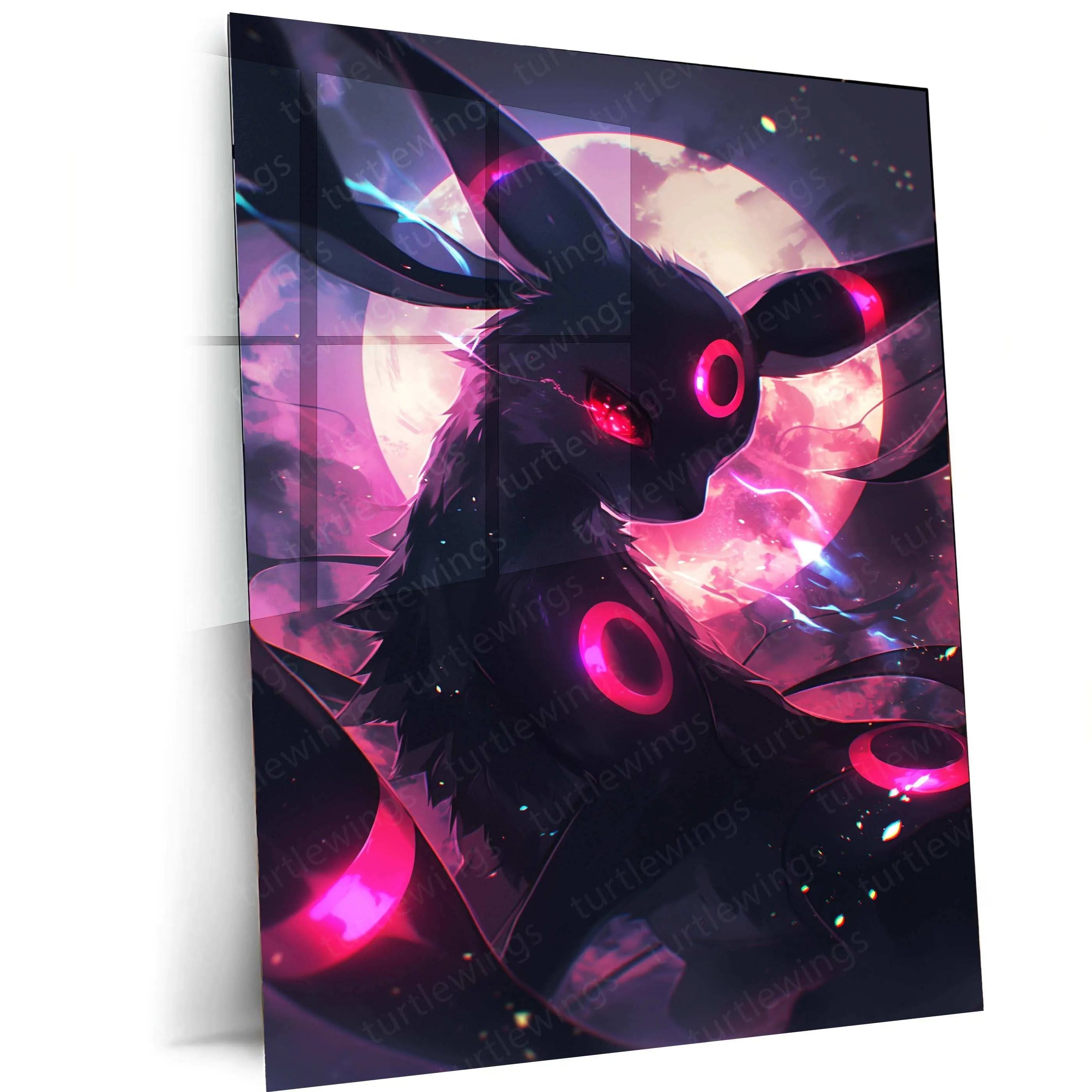 Red Ringed Umbreon Umbreon Metal Poster – Pokémon Wall Art for Fans & Collectors – TURTLEWINGS