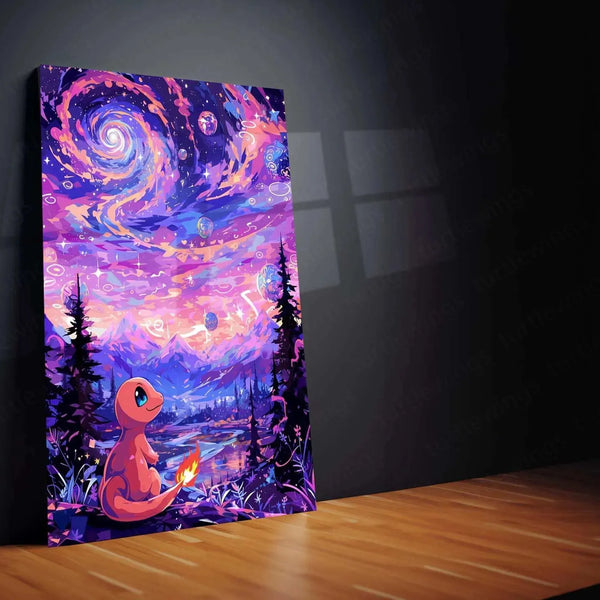 Charmander Pokémon Illustration Poster – Gazing into the Flame - TURTLEWINGS 