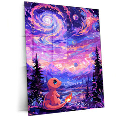 Charmander Pokémon Illustration Poster – Gazing into the Flame - TURTLEWINGS 