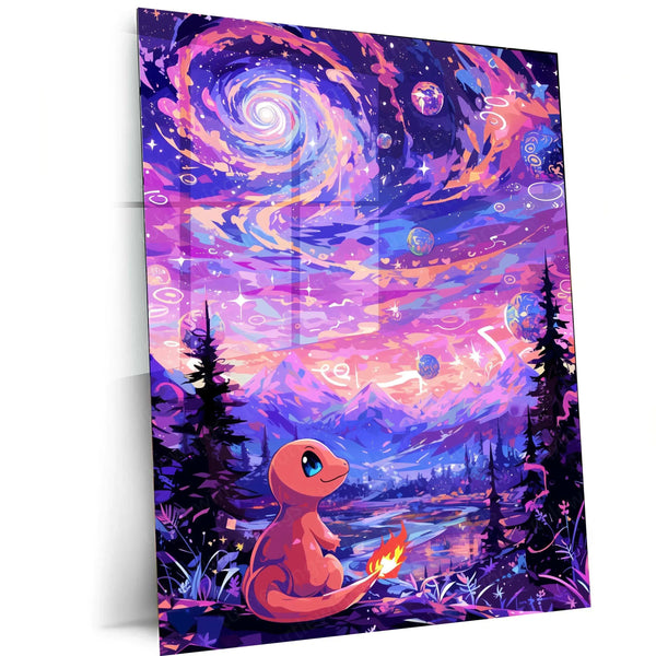 Charmander Pokémon Illustration Poster – Gazing into the Flame - TURTLEWINGS 