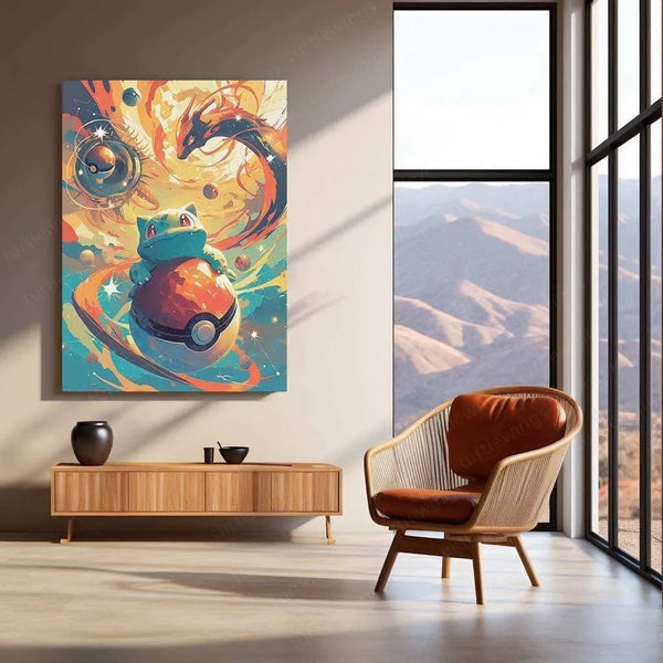 Bulbasaur Pokémon Illustration Poster – Gazing into Nature - TURTLEWINGS 