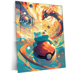 Bulbasaur Pokémon Illustration Poster – Gazing into Nature - TURTLEWINGS 