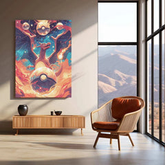 Charizard Pokémon Illustration Poster – Fierce Gaze of the Flame - TURTLEWINGS 