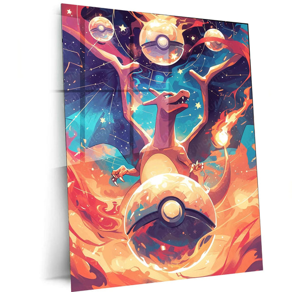 Charizard Pokémon Illustration Poster – Fierce Gaze of the Flame - TURTLEWINGS 