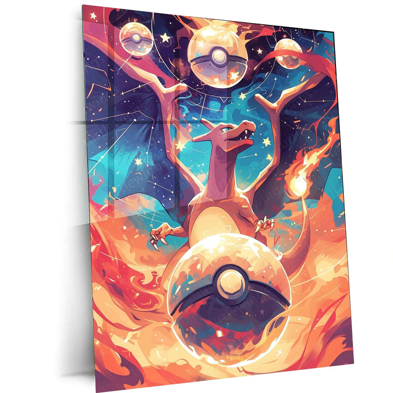 Charizard Pokémon Illustration Poster – Fierce Gaze of the Flame - TURTLEWINGS 