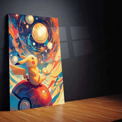 Pikachu Pokémon Illustration Poster – Gazing into the Electric Future - TURTLEWINGS 