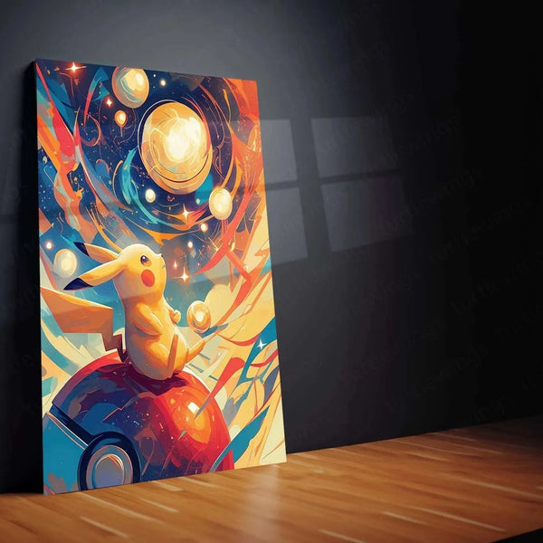 Pikachu Pokémon Illustration Poster – Gazing into the Electric Future - TURTLEWINGS 