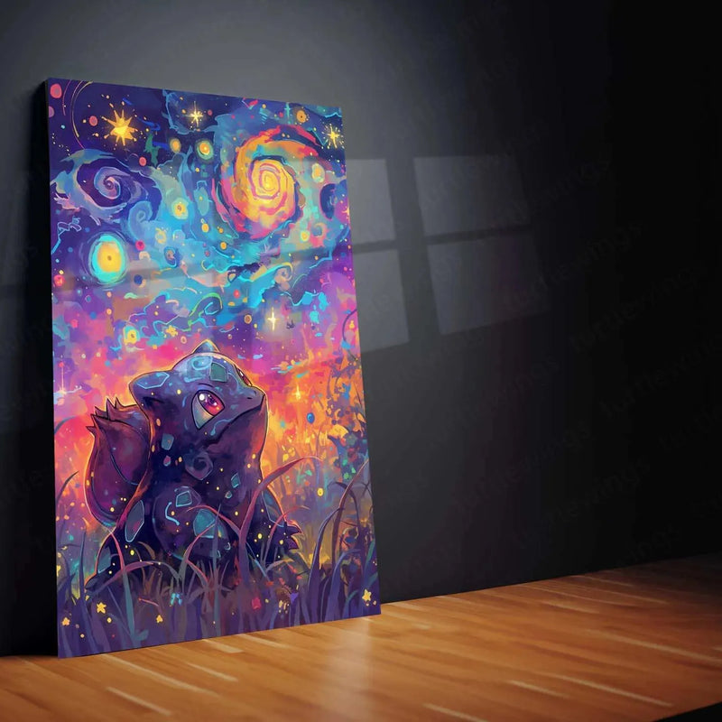 Bulbasaur Oil Painting Poster – Vintage Pokémon Art Illustration - TURTLEWINGS 