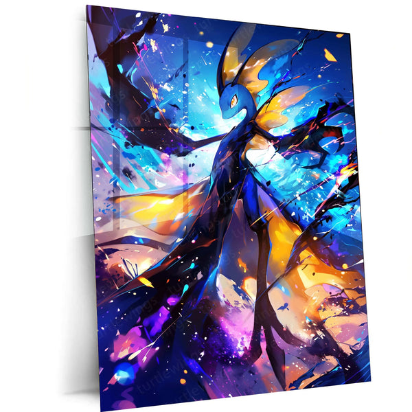 Pokemon Inteleon Metal Poster | Stealth & Sniper Wall Art | Water-Type Pokémon Decor - TURTLEWINGS 