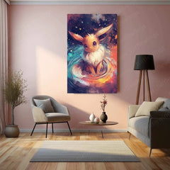 Eevee Watercolor Metal Poster – Pokémon Wall Art for Fans & Collectors - TURTLEWINGS 