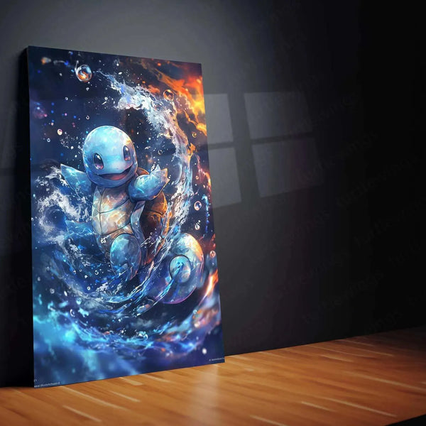 Squirtle Watercolor Metal Poster – Pokémon Wall Art for Fans & Collectors - TURTLEWINGS 