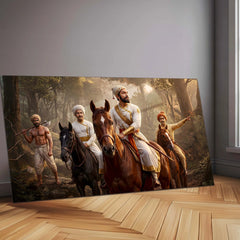 Chhatrapati Shivaji Maharaj Metal Frame | Warrior King Wall Art 01 - TURTLEWINGS 