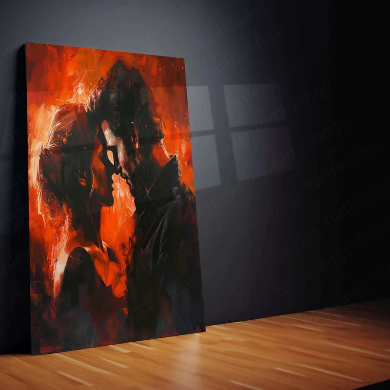 Abstract Representation of Love & Passion – Elegant Metal Poster - TURTLEWINGS 