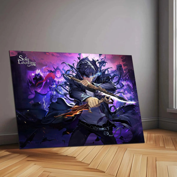 Solo Leveling Metal Poster | Sung Jin-Woo Shadow Monarch Wall Art | Anime Manhwa Decor 14 - TURTLEWINGS 