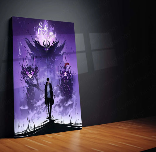 Solo Leveling Metal Poster | Sung Jin-Woo Shadow Monarch Wall Art | Anime Manhwa Decor 03