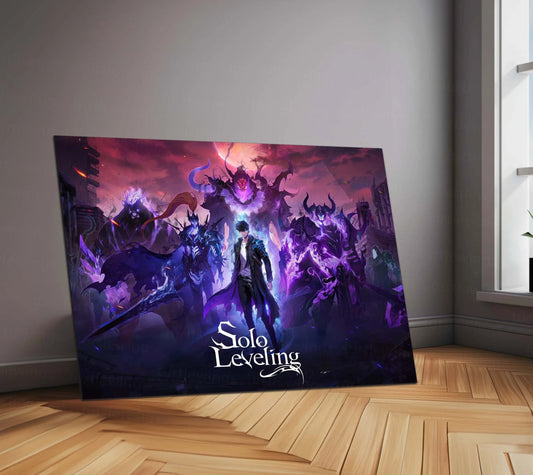 Solo Leveling Metal Poster | Sung Jin-Woo Shadow Monarch Wall Art | Anime Manhwa Decor 04