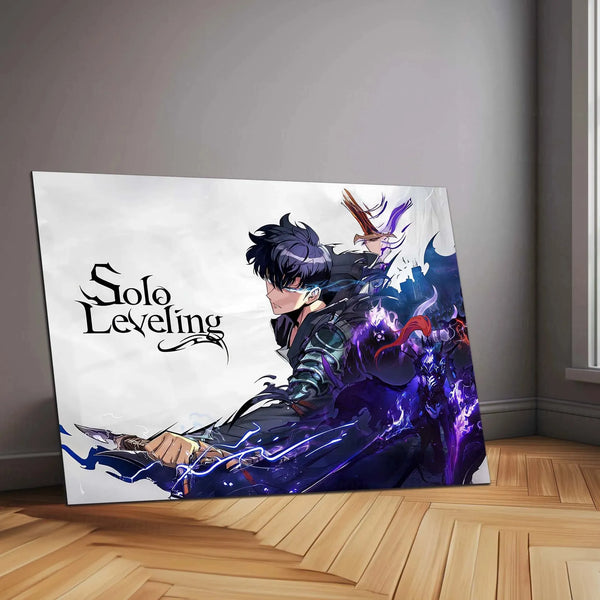 Solo Leveling Metal Poster | Sung Jin-Woo Shadow Monarch Wall Art | Anime Manhwa Decor 06 - TURTLEWINGS 