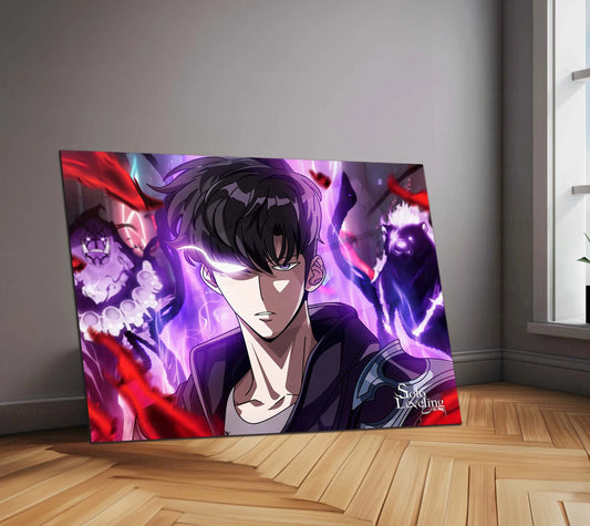 Solo Leveling Metal Poster | Sung Jin-Woo Shadow Monarch Wall Art | Anime Manhwa Decor 07