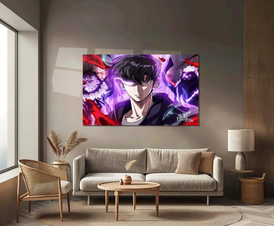 Solo Leveling Metal Poster | Sung Jin-Woo Shadow Monarch Wall Art | Anime Manhwa Decor 07