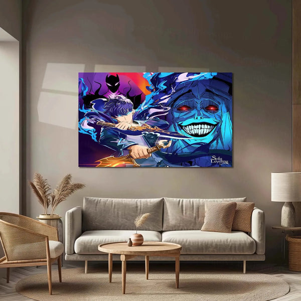 Solo Leveling Metal Poster | Sung Jin-Woo Shadow Monarch Wall Art | Anime Manhwa Decor 08 - TURTLEWINGS 