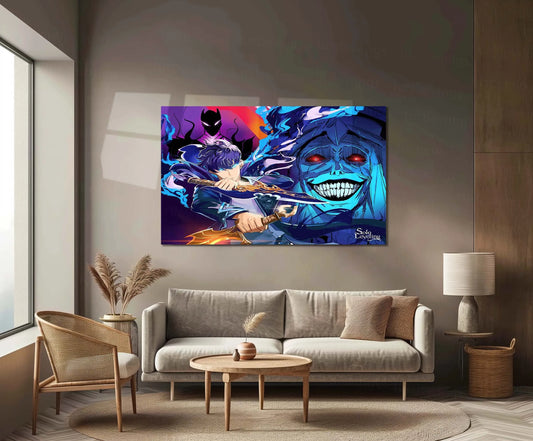 Solo Leveling Metal Poster | Sung Jin-Woo Shadow Monarch Wall Art | Anime Manhwa Decor 08